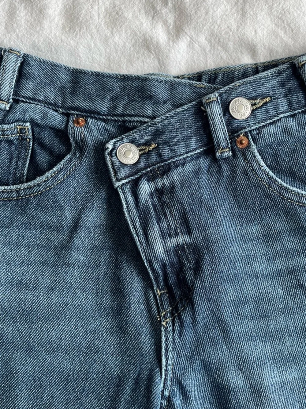 Zara Kids Wide Leg Jeans Blue Denim Baggy High Waist 11-12 Years Gorpcore Retro - Picture 13 of 16